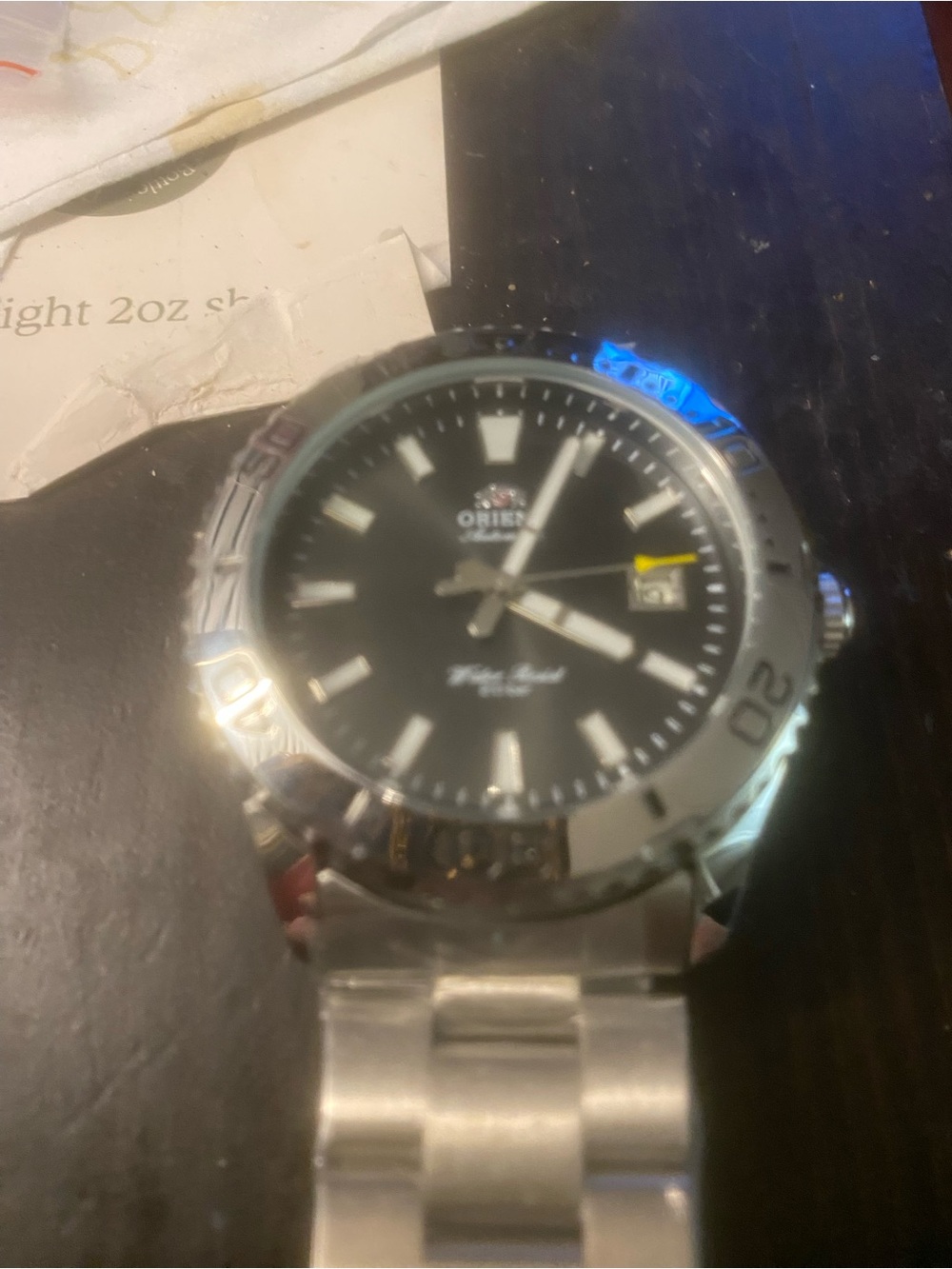 New Orient Stainless Steel Dive Watch - Black Face